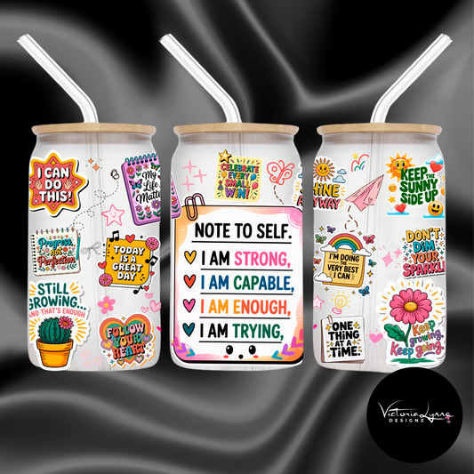 Note to Self 16 oz. Glass Mug