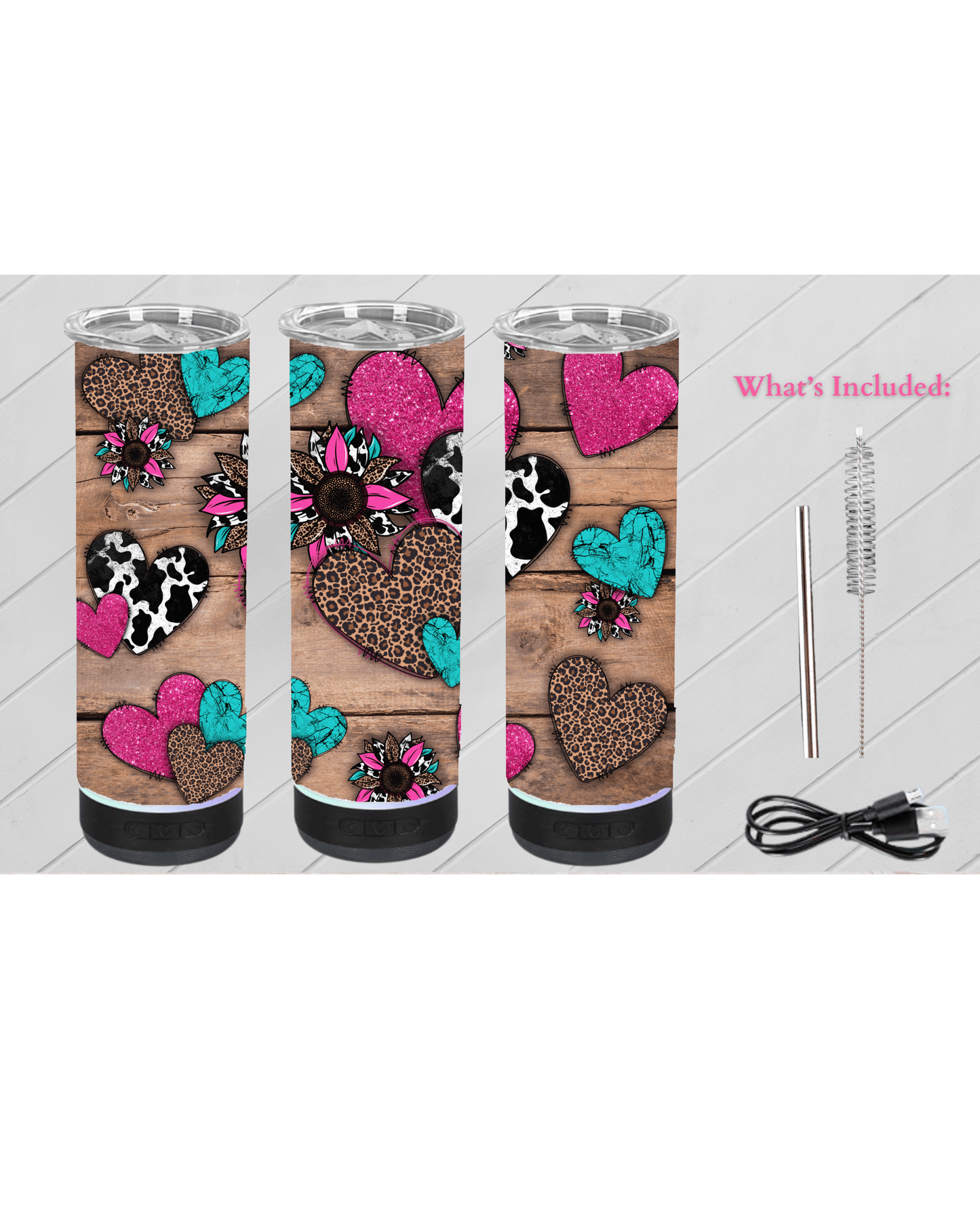 Hearts Speaker Tumbler